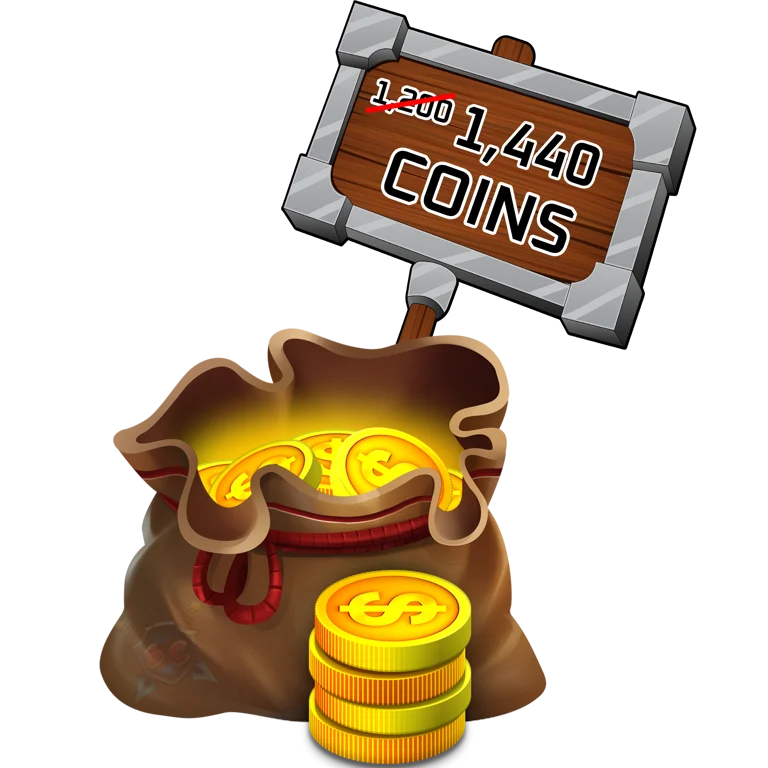 1,200 Coins + 20% Bonus