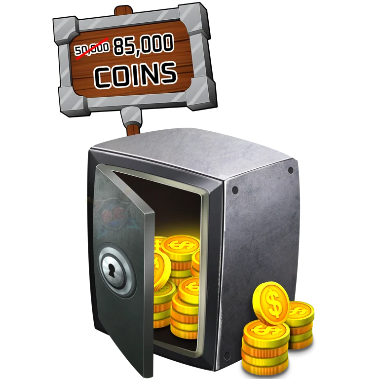 50,000 Coins + 70% Bonus