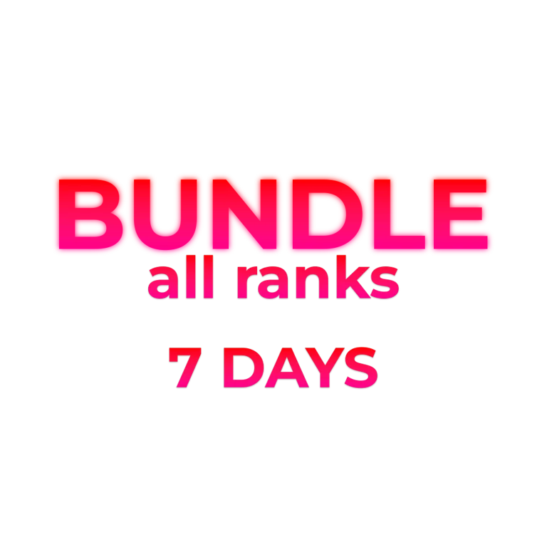 BUNDLE - ALL RANKS (7 days)